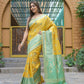 Vamsee Madhavi Yellow Soft Silk Saree - Swadesiicart