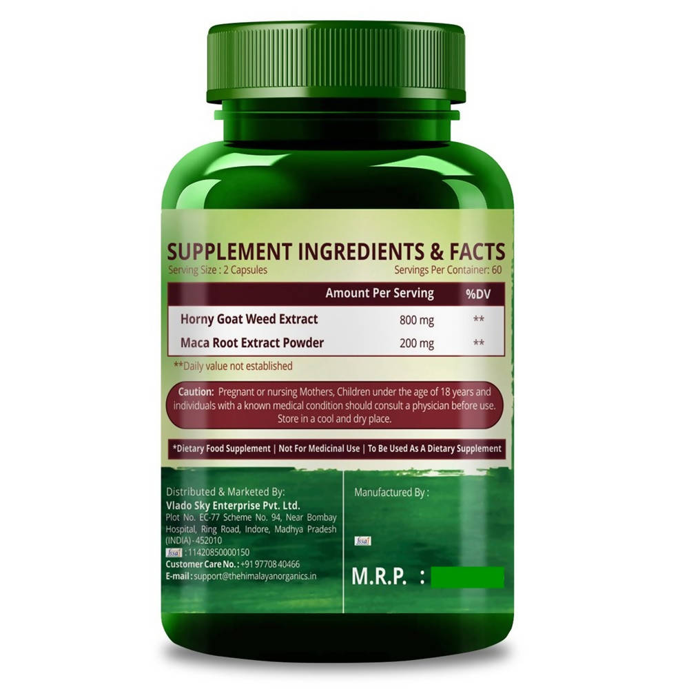 Himalayan Organics Horny Goat Weed Vegetarian Capsules | Swadesiicart