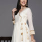Ahalyaa Women's Traditional wear Ethnic Dress - Off White | Swadesiicart
