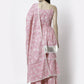 Myshka Women Pink Pure Cotton Printed Sleeveless Round Neck Kurta With Sharara & Dupatta Set | Swadesiicart