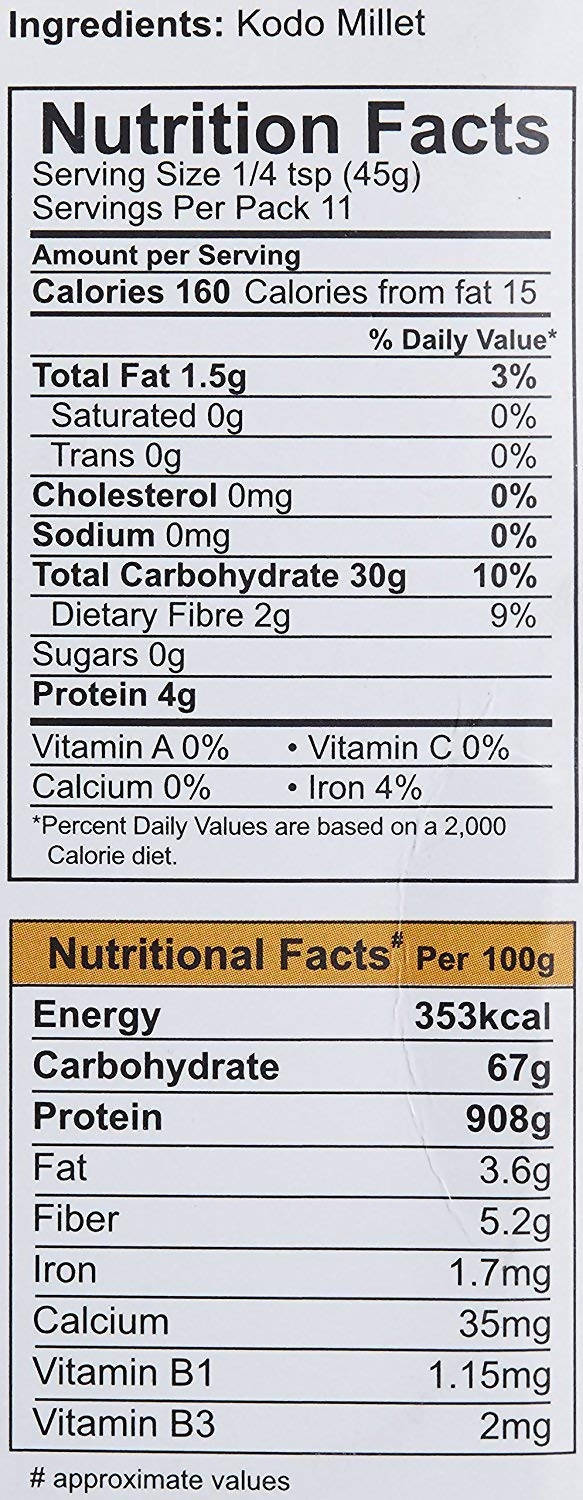 Siddhagiri's Satvyk Organic Kodo Millet - Swadesiicart