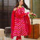 Aayaa Designer Printed Tebby Silk Suit - Multi Color