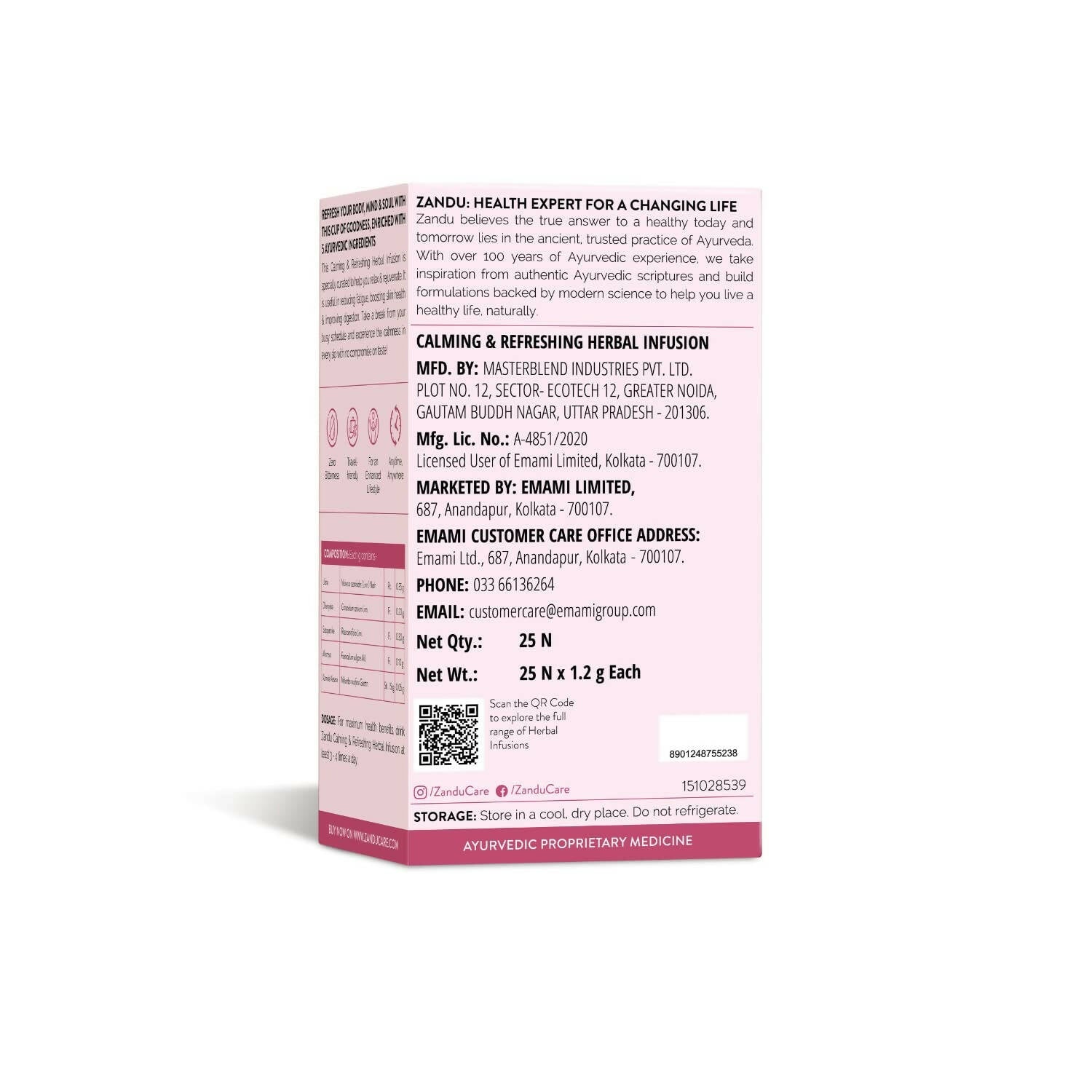 Zandu Calming & Refreshing Herbal Infusion - Swadesiicart