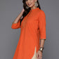 Ahalyaa Women's Traditional Wear Tunic - Orange | Swadesiicart