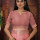 Shree Shyam Fashion Organza Pink Saree