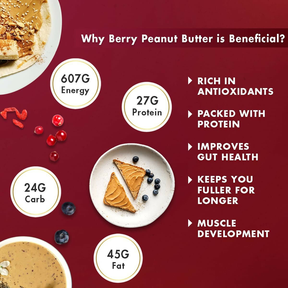 Sorich Organics All Natural Berry Creamy Peanut Buttery - Swadesiicart