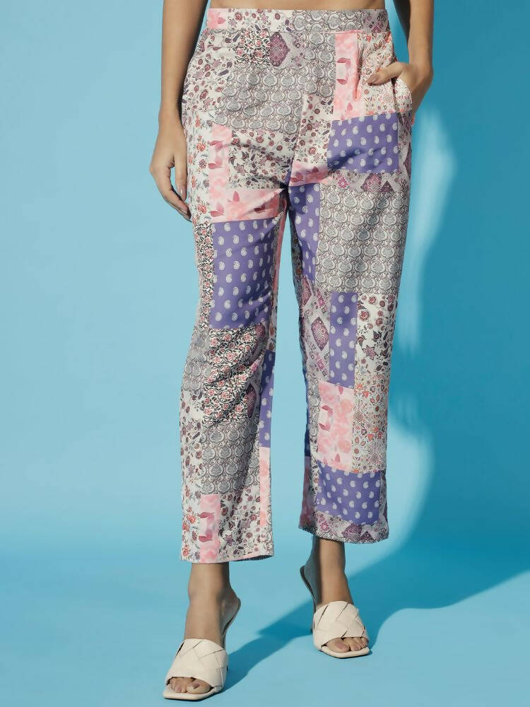 Myshka Women Multi-Printed Bling & Sparkly Co-Ords - Swadesiicart