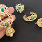 AD Emeralds Designer Jhumkas for brides