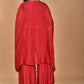 Morchari Women And Hand Embroidery Palazzo Set-Maroon - Swadesiicart