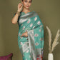 Shree Shyam Fashion Linen Cotton Rama Green Saree