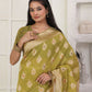 Shree Shyam Fashion Linen Cotton Mhendi Green Saree