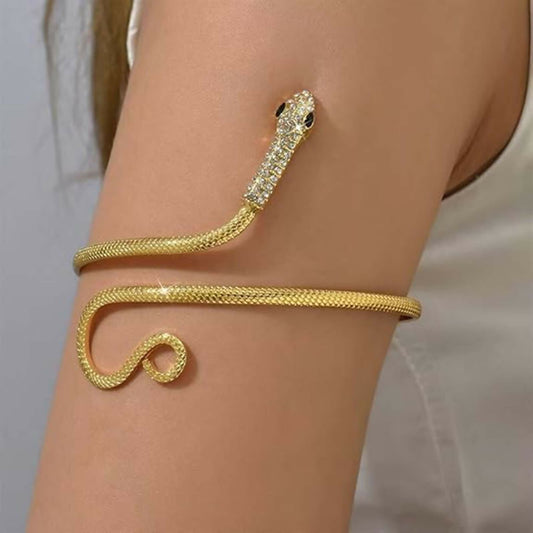 Joban Fashion Golden Brass Gold Snake Armlet | Swadesiicart