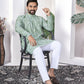 Anaita Sea Green Digital Printed Work Cotton Straight Kurta