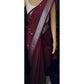 DEIANA'S Beautiful Designer Golden zari Soft Lichi Silk Saree - Wine - Swadesiicart