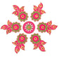 Kundan HandiKrafts Designer Flowed Rangoli Pink (Baby) - Aahana - The Bliss Store