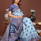 Shree Shyam Fashion Sajni Sky Blue Linen Cotton Saree