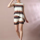 Myshka Women's Multi Printed Round Neck Party Top With Shorts Co-ord set - Swadesiicart