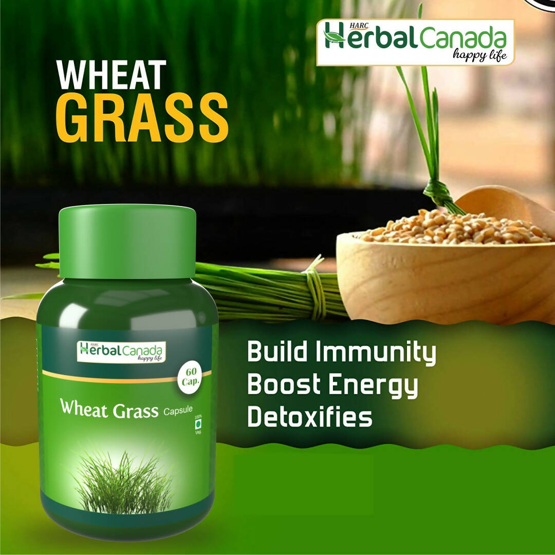 Herbal Canada Wheat Grass Capsules - Swadesiicart