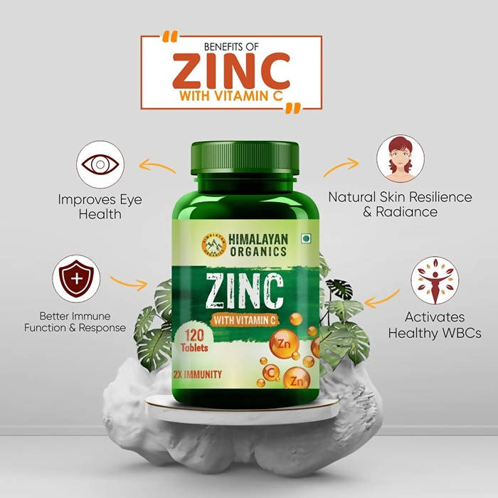 Himalayan Organics Zinc With Vitamin C Tablets | Swadesiicart
