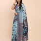 Shree Shyam Fashion Linen Cotton Sky Blue Saree