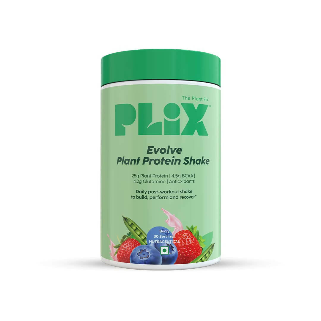 PLIX The Plant Fix Evolve Plant Protein Shake Powder - Mixed Berry | Swadesiicart