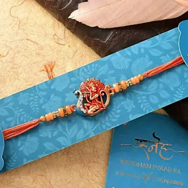 Krishna Raag Rakhi N Chocolate Dipped Khajoor Laddu | Swadesiicart