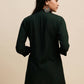 Dark Green Rayon Embroidered Top - Tarini - Swadesiicart