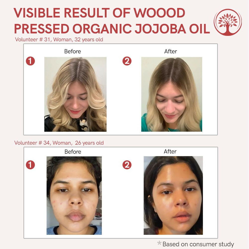 Ivory Natural Wood Pressed Organic Jojoba Oil Premium & Extra Virgin For Smooth Dry Skin, Avoid Flakiness, & Improve Skin Elasticity | Swadesiicart