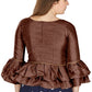 Aastha Fashion Women's Coffee Art Silk Bell Sleeves attire with Poly Cotton Lining Blouse