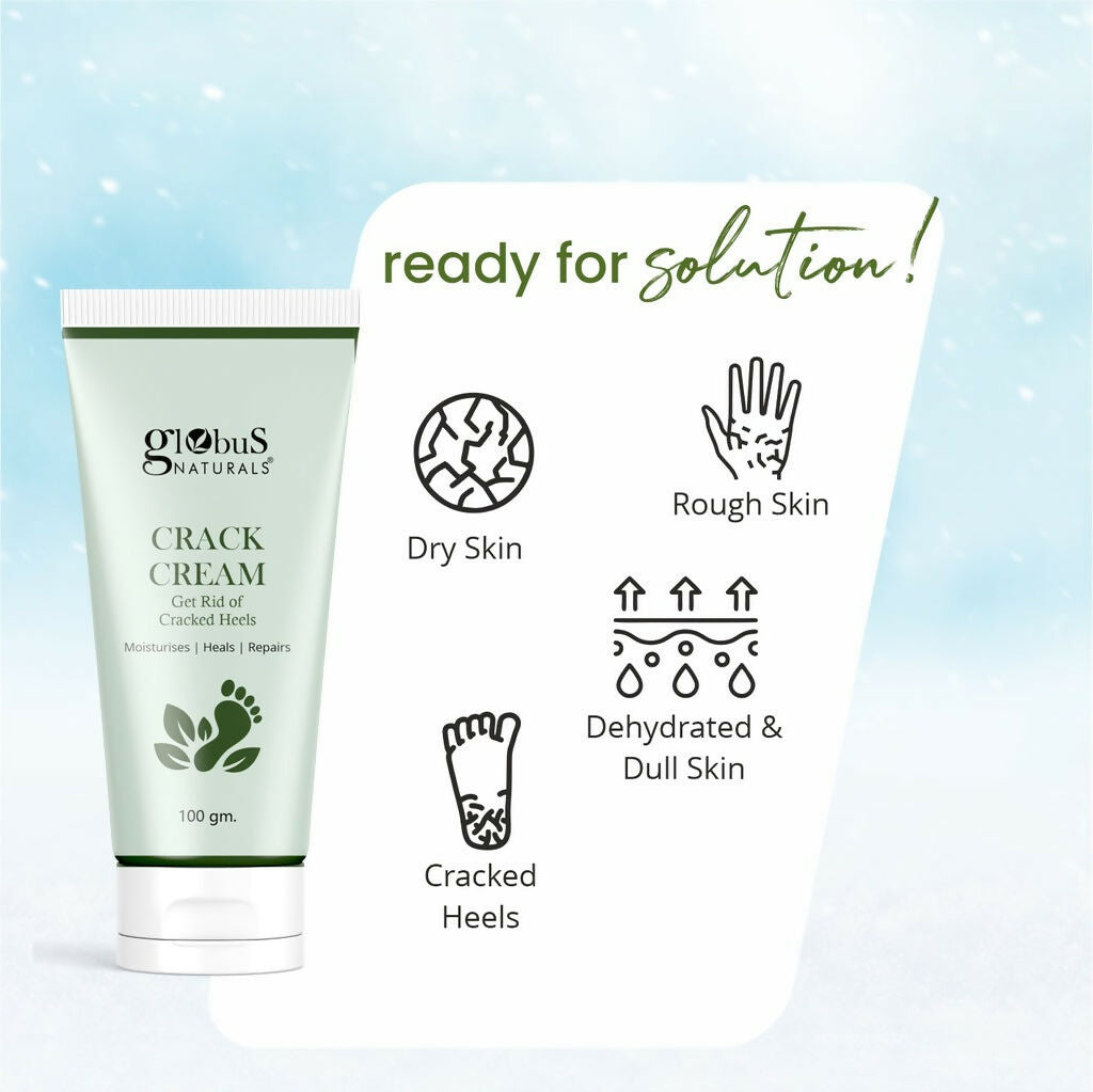 Globus Naturals Crack Cream for Dry & Cracked Heels & Feet | Swadesiicart