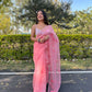 Vamsee Samriddhi Pink Organza Saree - Swadesiicart