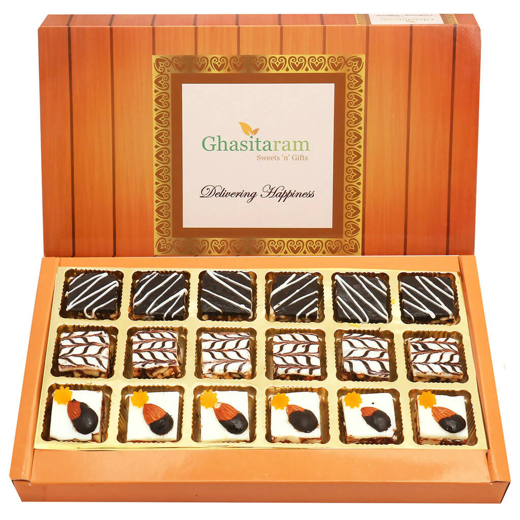 Ghasitaram Assorted Chocolate Dryfruit Delight Sweets | Swadesiicart