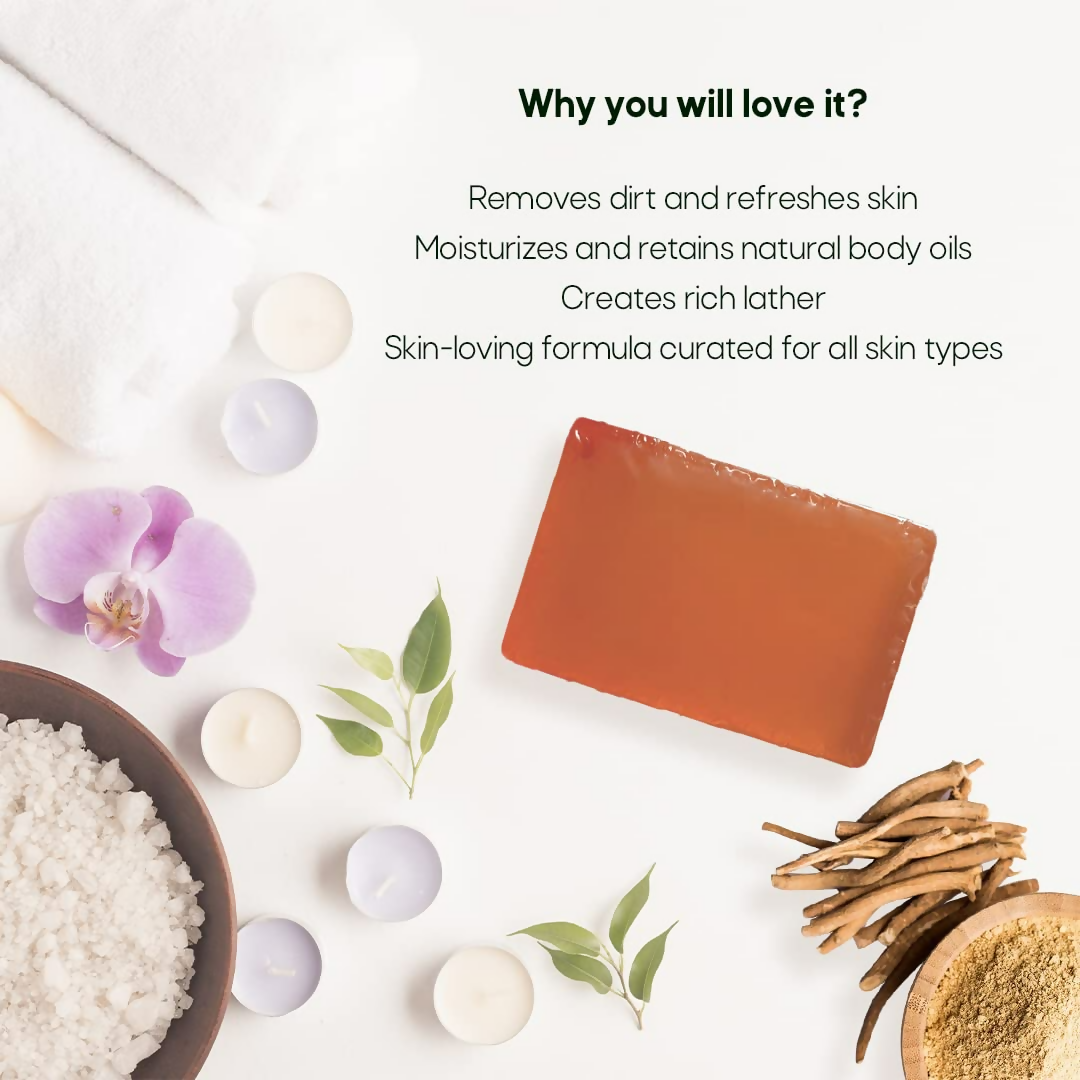 LA Organo Ashwgandha Handmade Natural Bath Soap - Swadesiicart