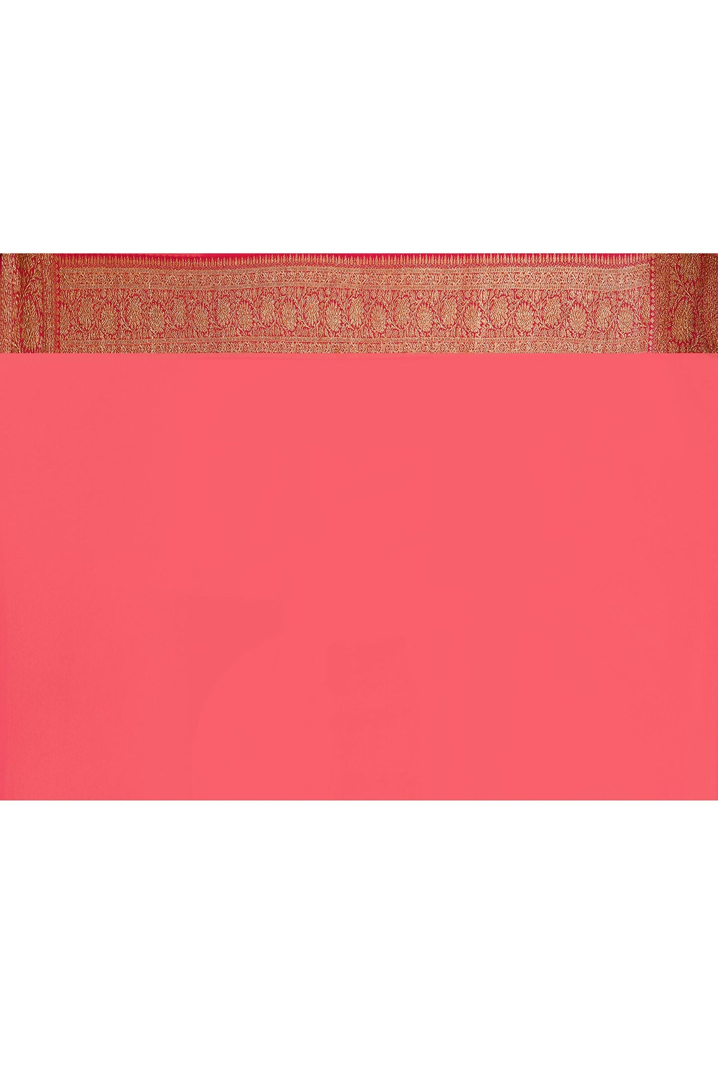 Joban Fashion Orange Crepe Chiffon Pure Handloom Banarasi Silk Saree | Swadesiicart