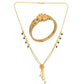 AanyaCentric Gold-Polished Mangalsutra & Ring Set