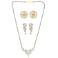 AanyaCentric Gold-Polished Mangalsutra with Pendant, 2 Pair Earrings