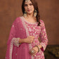 Anaita Pink Embroidered Faux Georgette Salwar Suit