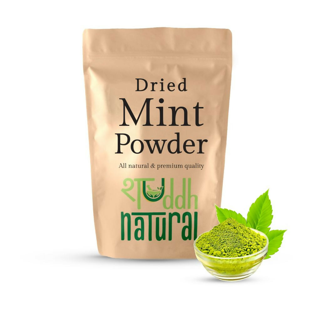 Shuddh Natural Mint Powder - Aromatic Flavor - Swadesiicart