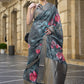 Lovely Navy Blue Polly Brasso Designer Saree - Emponline | Swadesiicart