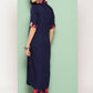 Ahalyaa Womens Kurta Set - Navy Blue | Swadesiicart