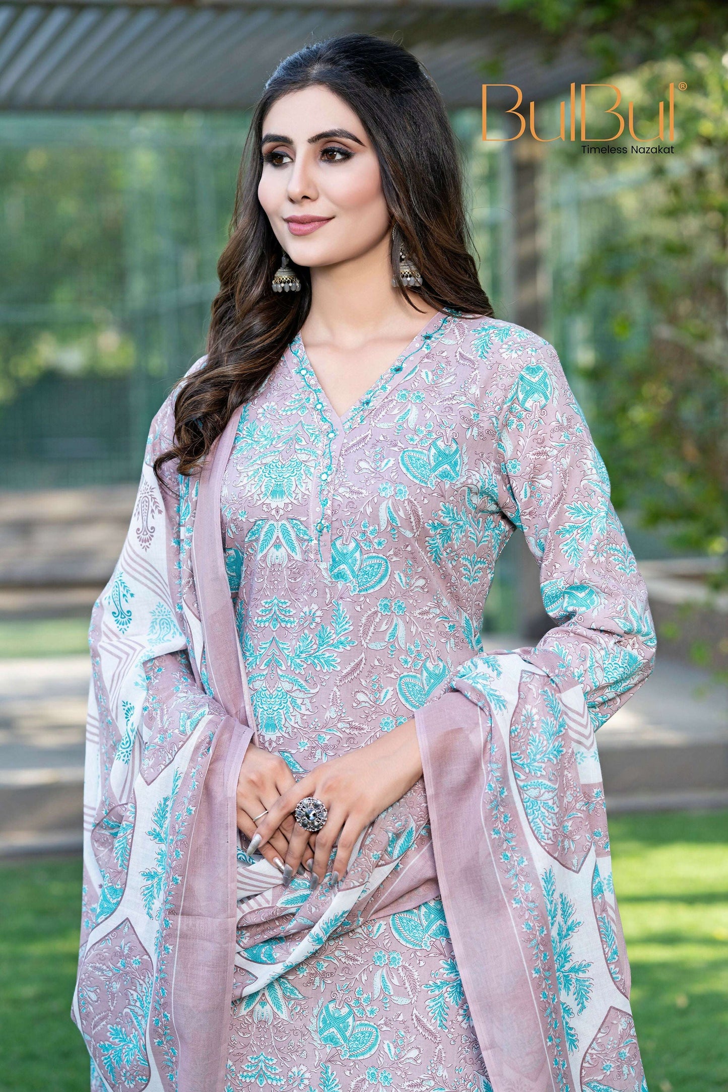 BulBul Fashionista Brown Cotton Kurta Set with Dupatta - Swadesiicart