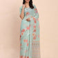 Shree Shyam Fashion Linen Cotton Sea Green Saree