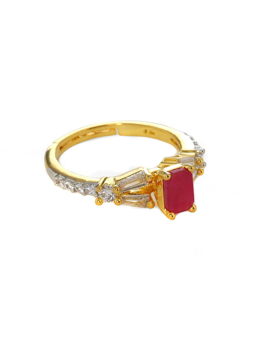 Diamond and Ruby Ring- Ruby Raang | Swadesiicart