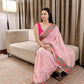Vamsee Sandhya Pink Georgette Saree - Swadesiicart