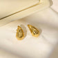 Golden Drop Earrings - Ruby Raang | Swadesiicart