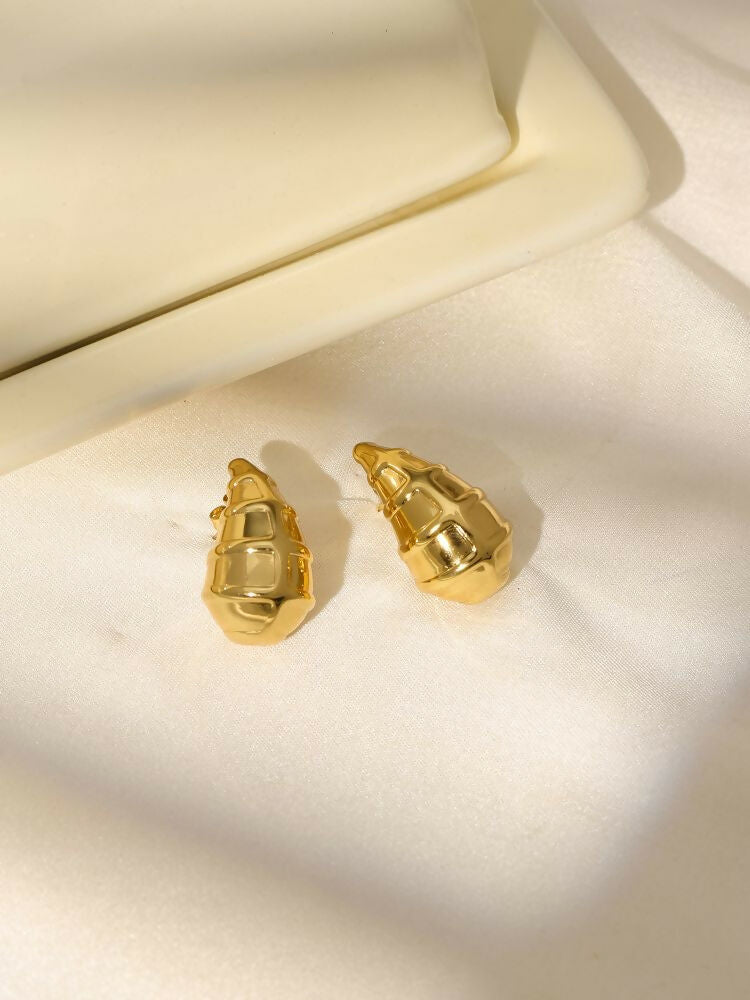 Golden Drop Earrings - Ruby Raang | Swadesiicart