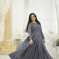 Aayaa Printed Faux Georgette with Embroidery Thread Sequins work Gown - Multi Color