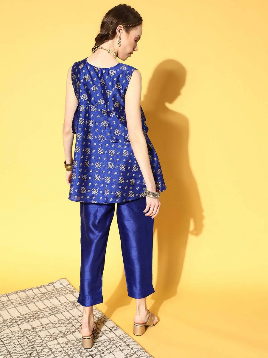 Ahalyaa Poly Silk Swirling Volume Kurta Set | Swadesiicart