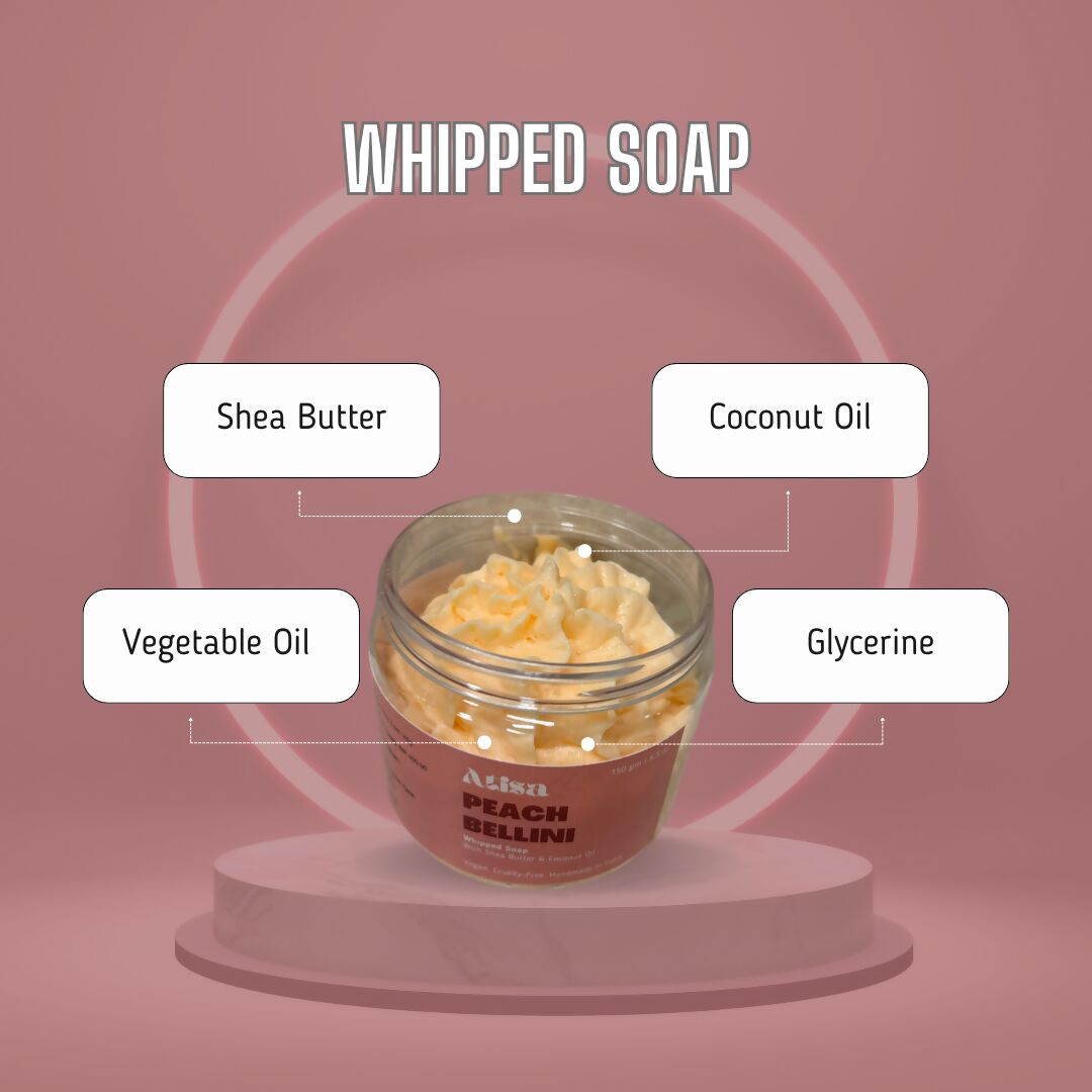Atisa Peach Bellini Whipped Soap | Swadesiicart