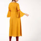Aniyah Latest Rayon Bell Sleeves Solid Anarkali Kurta In Mustard (AN-152K)